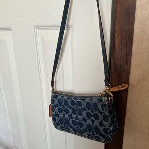 Coach denim shoulder bag